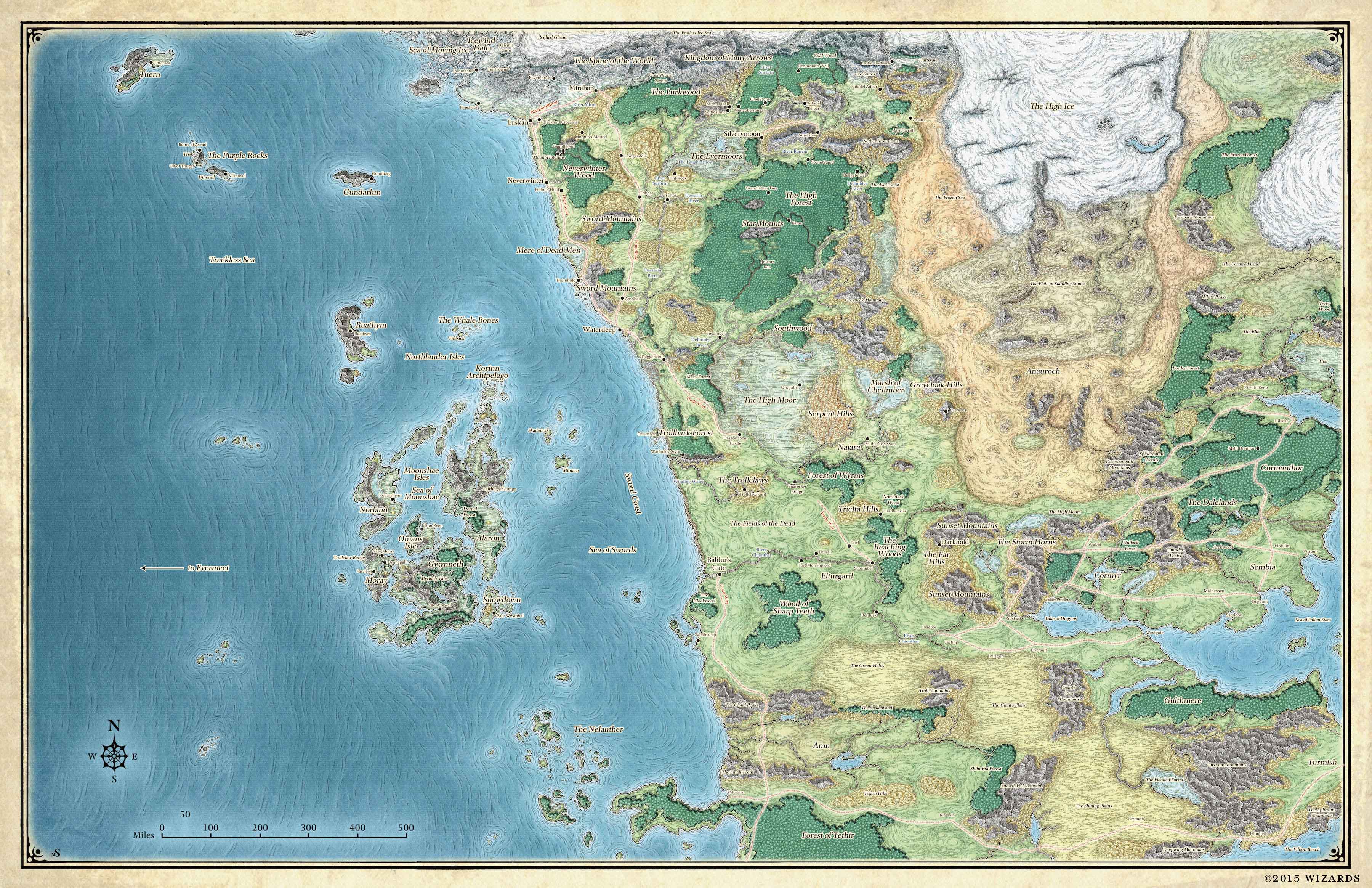 Map of the Sword Coast